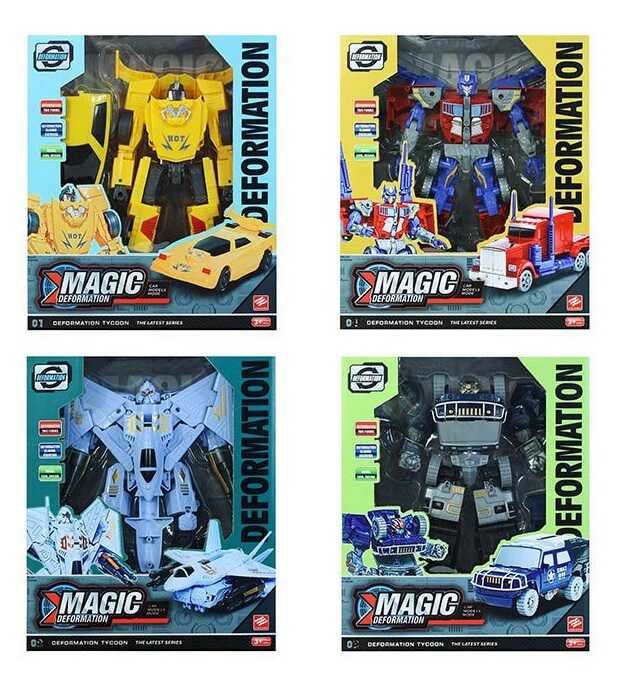 Трансформер JJ 303 AD (48/2) 4 види, висота 22 см, пластикові колеса, в коробці, ВИДАЄТЬСЯ ТІЛЬКИ МІКС ВИДІВ