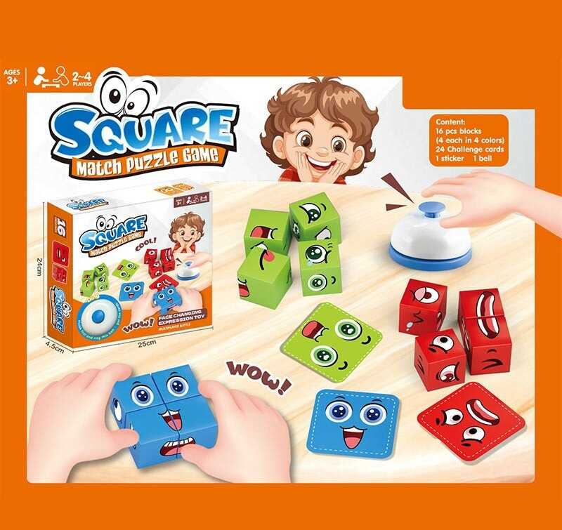 Настільна гра CY-J 07 (84) дзвінок, 16 кубиків, 32 картки із завданнями, наліпки, в коробці