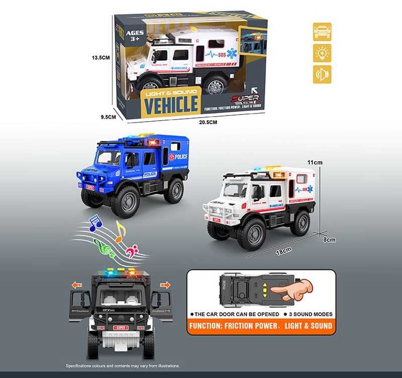 Спецтехніка YM 9900 B (84/2) 3 кольори, звуки, підсвічування, інерція, дверцята відкриваються, в коробці, ВИДАЄТЬСЯ ТІЛЬКИ МІКС ВИДІВ