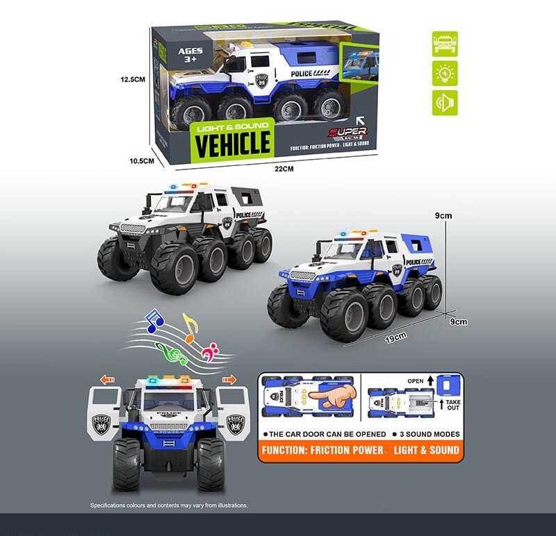 Джип YM 9903 B (84/2) 2 кольори, звуки, підсвічування, інерція, дверцята відкриваються, в коробці