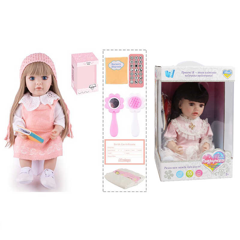 Інтерактивна лялька TK 1250-29 (9) "WToys", ОЗВУЧ. УКР. МОВОЮ, пульт,  казки, пісні, відповідає на запитання, мелодії, повторюшка,в коробці