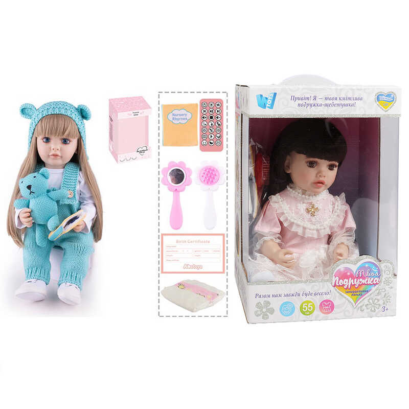 Інтерактивна лялька TK 1192-52 (9) "WToys", ОЗВУЧ. УКР. МОВОЮ, пульт,  казки, пісні, відповідає на запитання, мелодії, повторюшка,в коробці