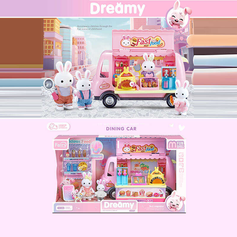 Набір меблів 6623 A (12) фургончик, 2 флоксові фігурки, песик, піч, гриль, стіл, продукти, аксесуари, в коробці