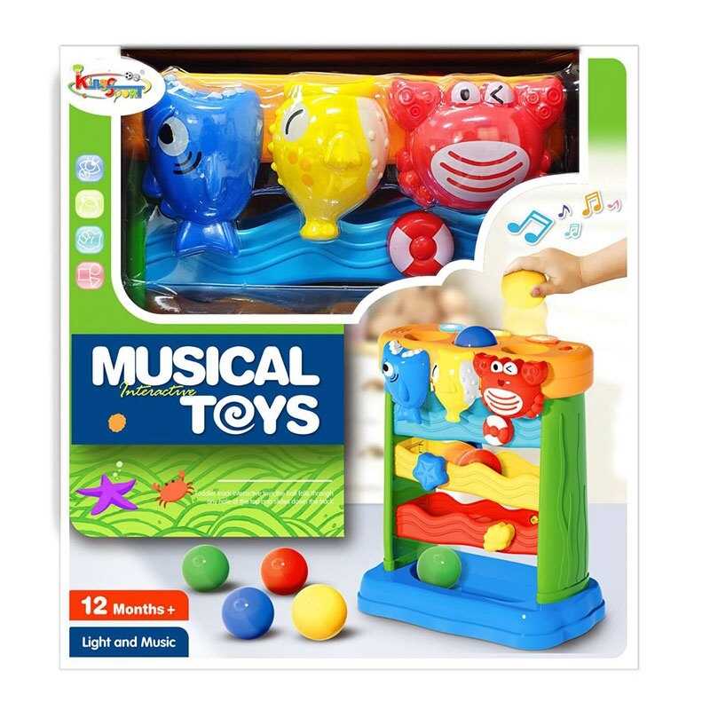 Розважальна гра 7007-3 A (16) підсвічування, озвучування англійською, назви тварин, кумедні звуки, пісеньки, 3 гірки, 2 режими гучності, в коробці