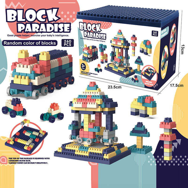 Конструктор 6260 A (36/2) 260 деталей, основа, колеса, наліпки, посібничок, в коробці