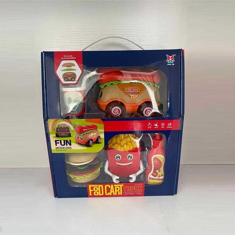 Набір продуктів XJ 574 (24/2) муляжі продуктів, машинка з інерцією, підсвічуванням та мелодіями, в коробці