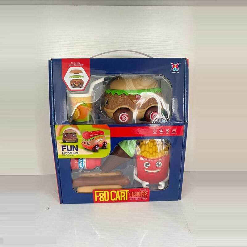 Набір продуктів XJ 575 (24/2)  муляжі продуктів, машинка з інерцією, підсвічуванням та мелодіями, в коробці