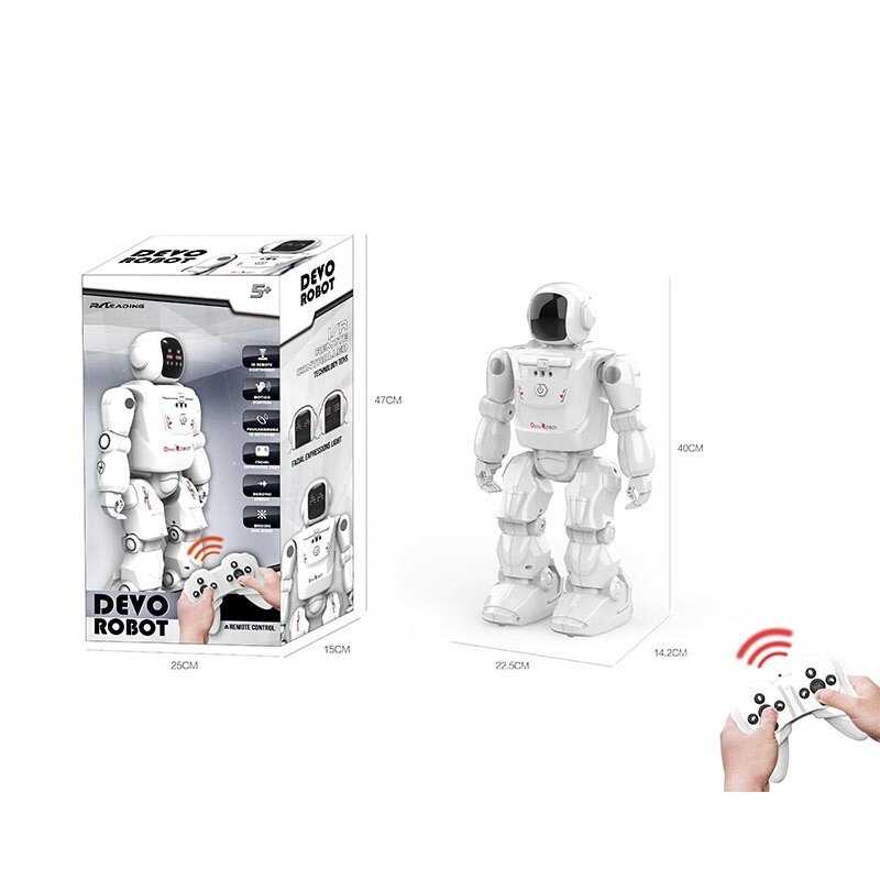 Робот на радіокеруванні RC 2108 ШТРИХ=80323 (8) висота 40 см, підсвічування, звуки, музика, пульт, ходить, їде, сенсорний датчик, в коробці