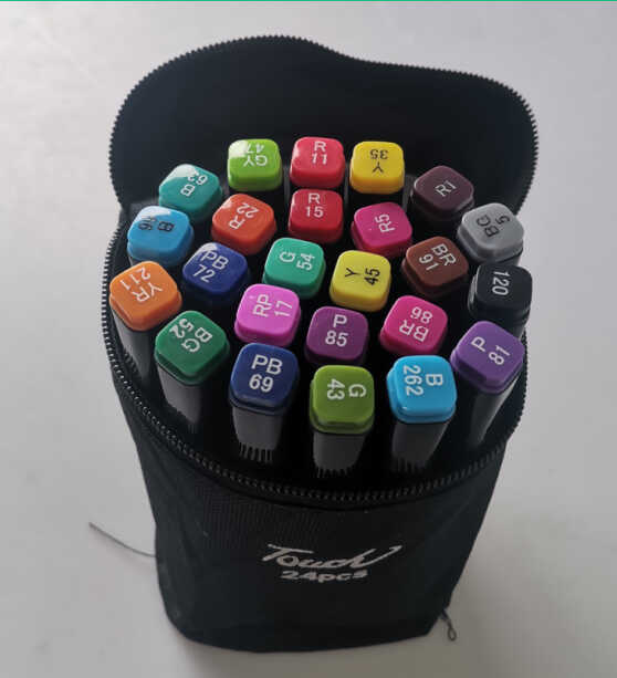 Набір маркерів C 65300 (60) 24 штуки, двосторонні, у чохлі