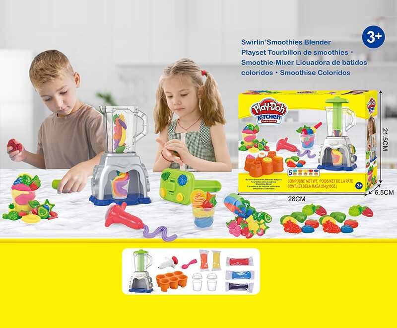 Тісто для ліплення XS 9142-2 (48) 5 кольорів, форми, інструменти, екструдер, в коробці