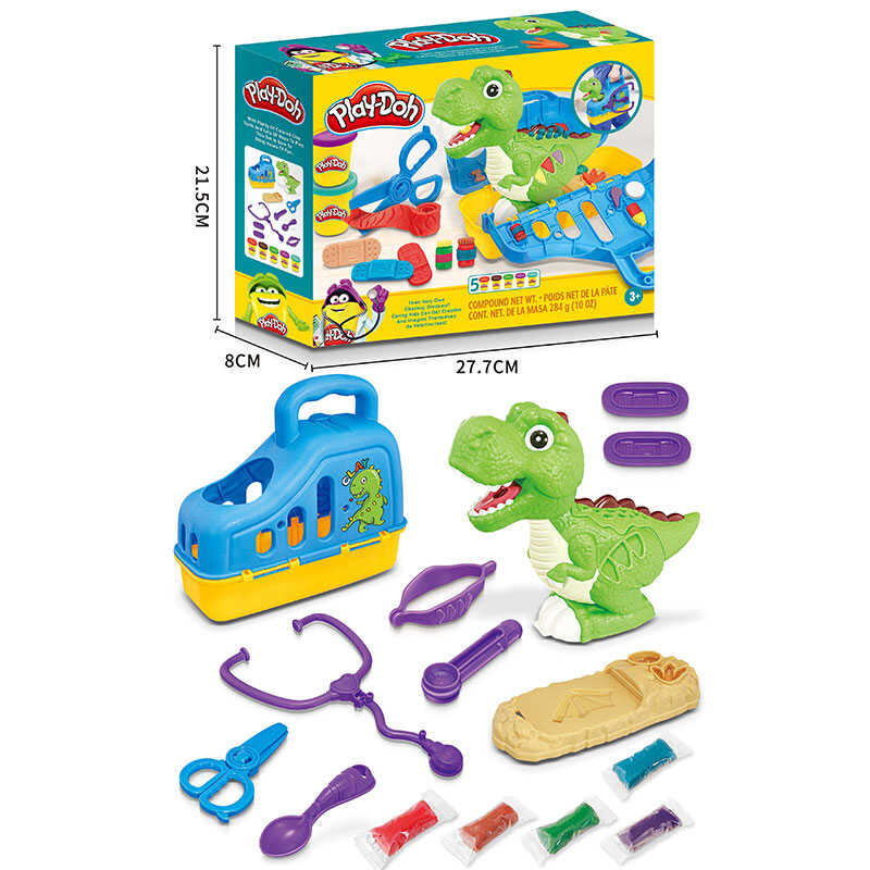 Тісто для ліплення XS 3638-2 (48) 5 кольорів, форми, інструменти, в коробці