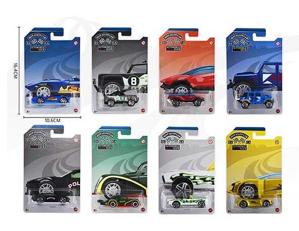 Машинка 8801 B (480/2) металопластиковий корпус, на листі, ВИДАЄТЬСЯ ТІЛЬКИ МІКС ВИДІВ