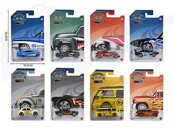 Машинка 8801 G (480/2) металопластиковий корпус, на листі, ВИДАЄТЬСЯ ТІЛЬКИ МІКС ВИДІВ