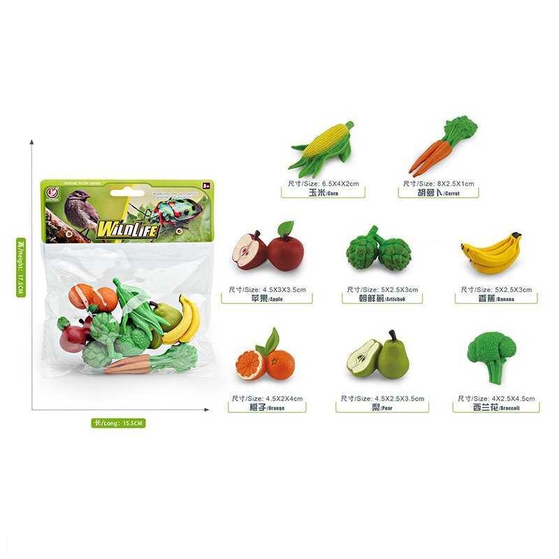 Овочі та фрукти YJ 844 D (144) 8 фігурок, в пакеті