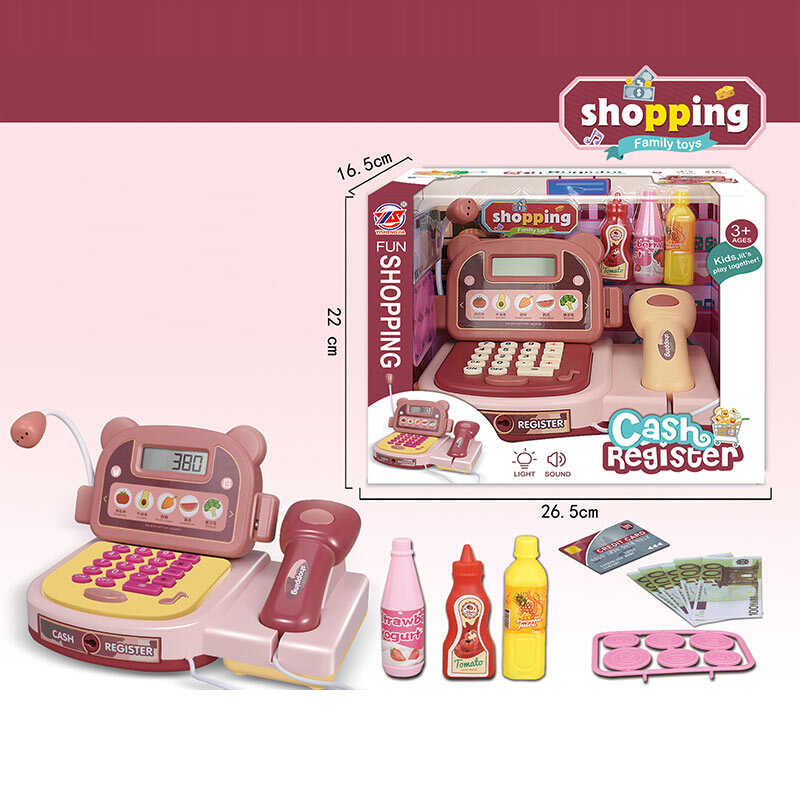 Касовий апарат 1111-108 (36) підсвічування, звук, калькулятор, термінал для оплати карткою, сканер, продукти, купюри, монети, в коробці