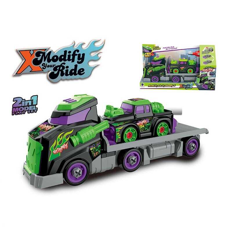 Набір машин 661-2015 (18/3) 2 машинки, звуки, мелодії, конструктор, викрутка, в коробці