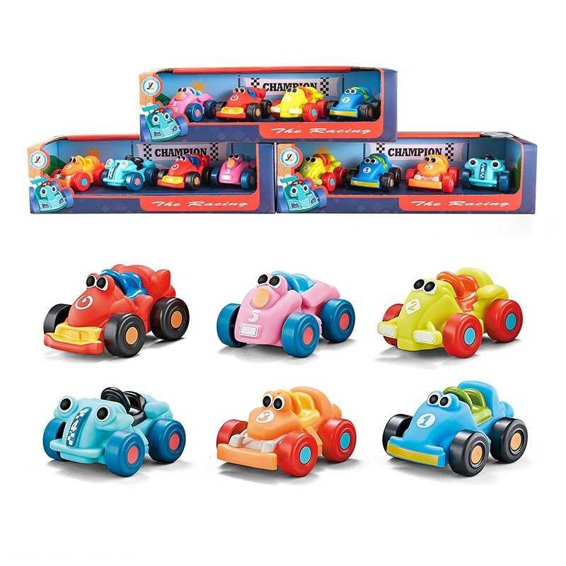 Набір машин JZD-206 (96/2) 4 штуки, розмір: 7.5х5.5х4.5 см, матеріал: вініл,  в коробці