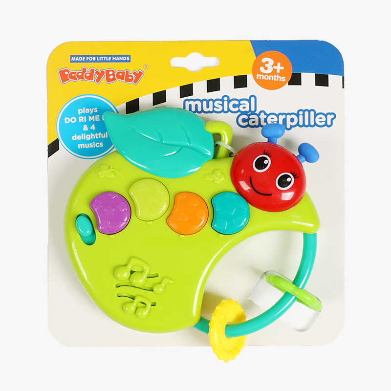 Музичне брязкальце 0888 (48) підсвічування, звуки, на батарейках, 2 режими, ноти, мелодії, гумові елементи, на листі