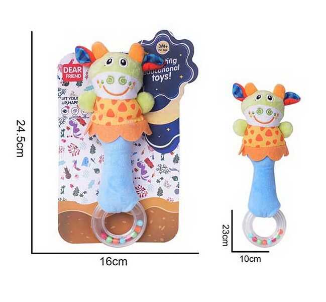 Брязкальце 688 M-15 /16/19 (168) текстильне, кільце з кульками, на листі