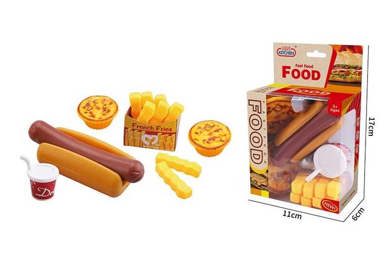 Набір продуктів 623-520 (216/2) тістечка, картопля, напій, хот-дог, в коробці