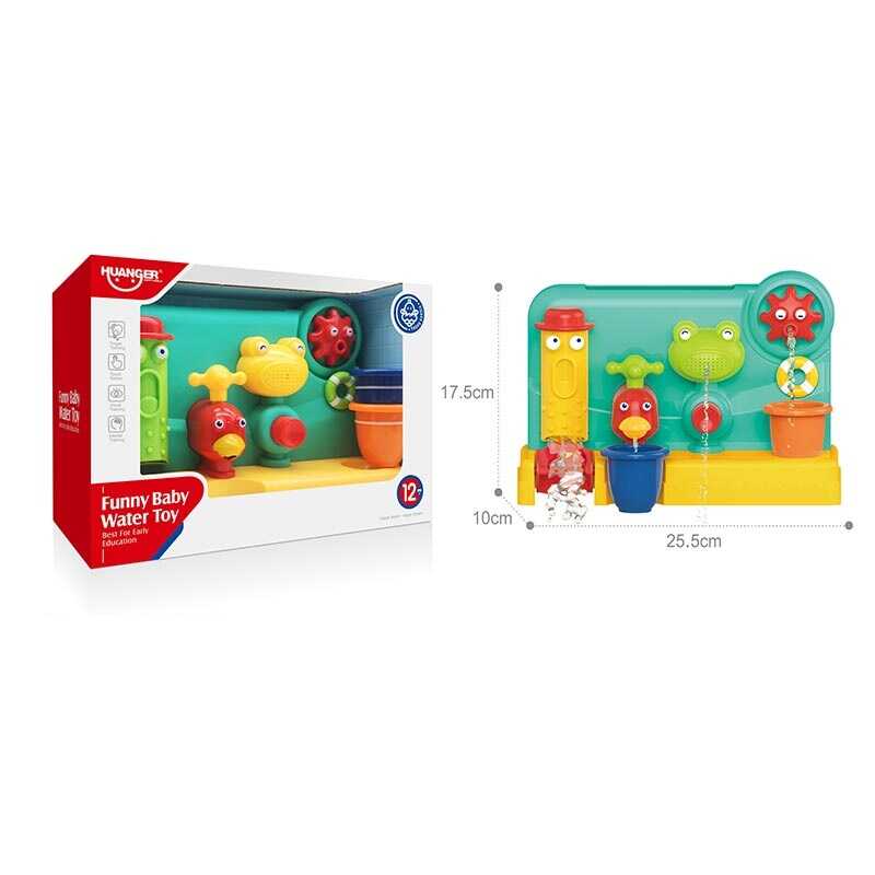 Гра для ванни HE 0280 (24) 25,5х10х17,5 см, на присосках, млин, рухомі елементи, 2 кухлики, в коробці