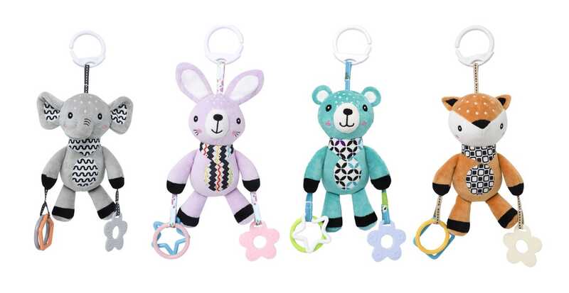 Брязкальце C 75314 (150) “Тваринка”, прорізувач, мелодія вітру, шелесткі елементи, кріплення, в пакеті, ВИДАЄТЬСЯ ТІЛЬКИ МІКС ВИДІВ