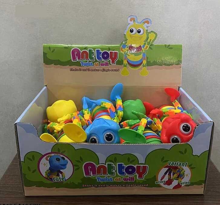 Іграшка для моторики FC 893-1 (18/2) ЦІНА ЗА 8 ШТ. В БЛОЦІ, “Мурашки”, довжина 17 см, тіло на шарнірах, вусики, ручки та ніжки згинаються, в коробці