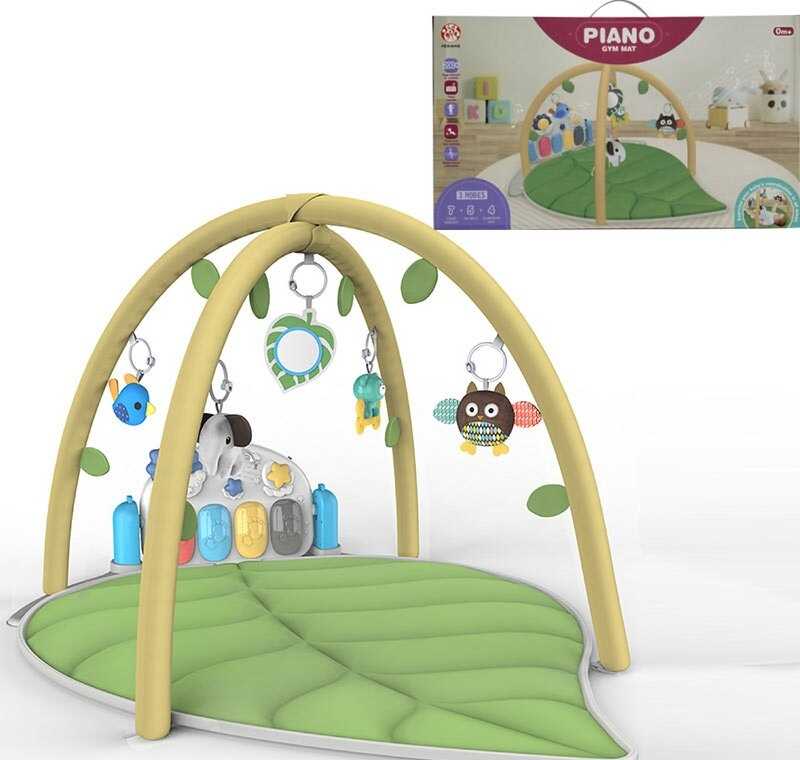 Музичний килимок HX 9177 A (6) підсвічування, ноти, мелодії, текстильні підвіски, брязкальця, дуги, в коробці