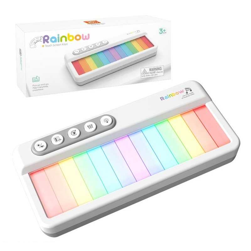 Піаніно YB 11692 (96/2) сенсорні клавіші, світло, музичні інструменти, 13 клавіш, мелодії, режим навчання, регуляція гучності, в коробці