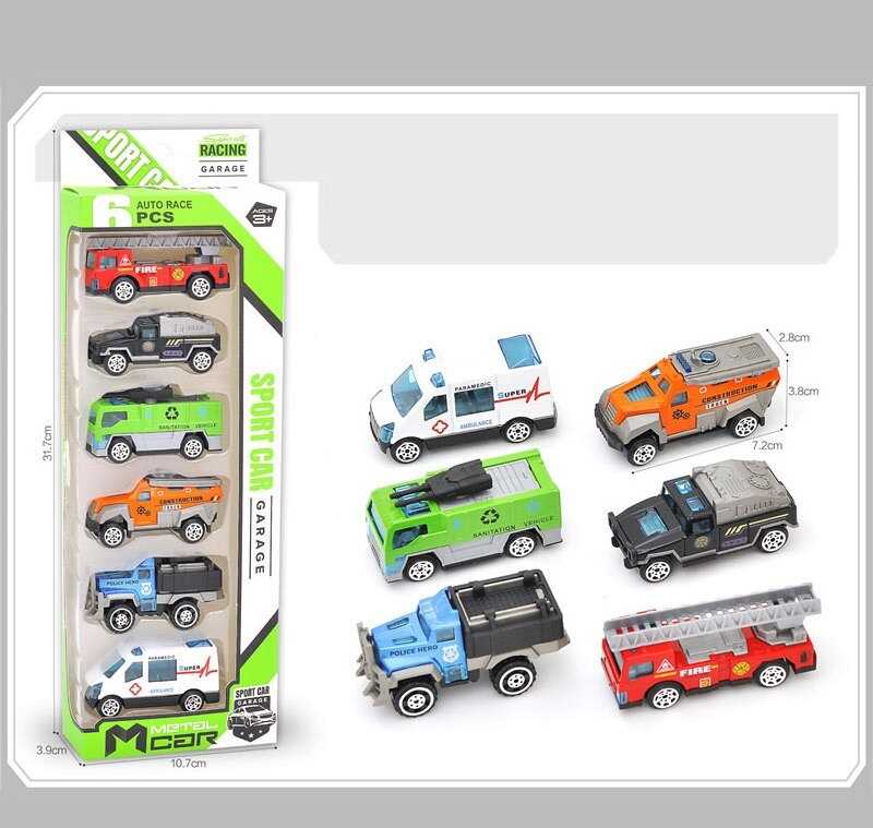 Набір машин XL 31606 A (120/2) 6 машин, металопластик, в коробці