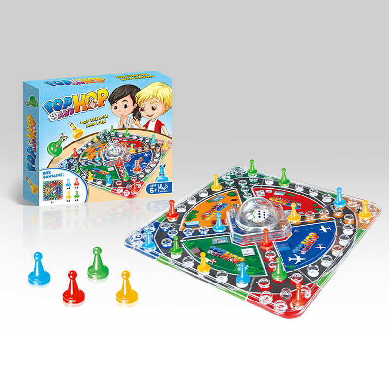 Гра настільна 5066 (12) поле для гри, ігровий кубик, 16 фішок, в коробці