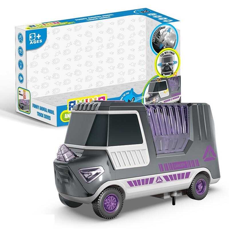 Машина музична HY 682 (36/2) довжина 27 см, світло, їздить, звуки транспорту і тварин, машинка і носоріг хитаються, 2 режими: зі звуком та без, в коробці