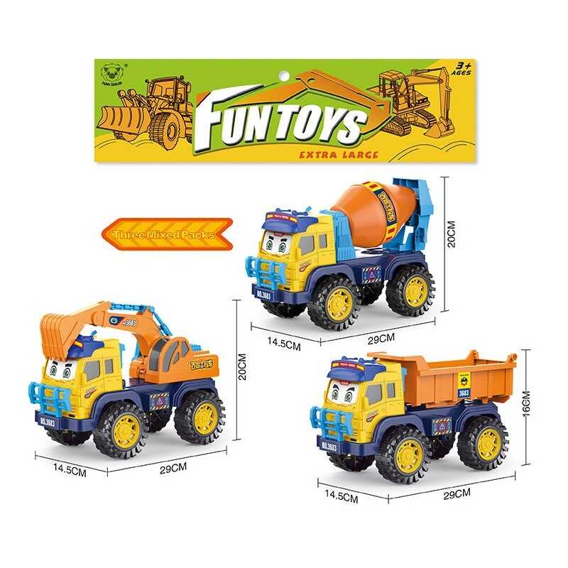 Спецтехніка 8304 (72/2) 3 види, довжина 29 см, рухомі елементи, в пакеті, ВИДАЄТЬСЯ ТІЛЬКИ МІКС ВИДІВ 