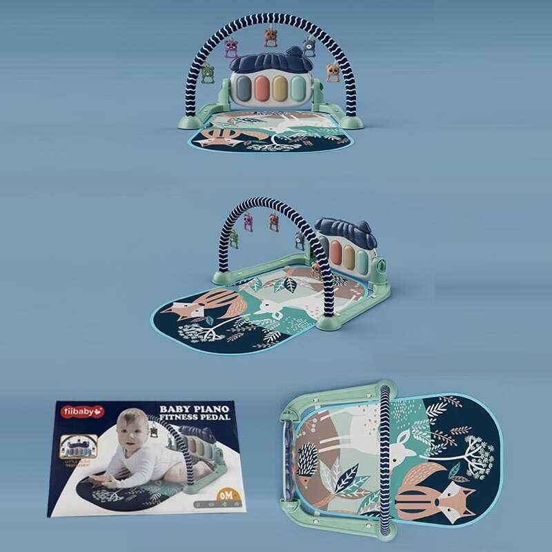 Килимок 88615-2 (36) піаніно, звуки, мелодії, підсвічування, 5 брязкалець, в коробці