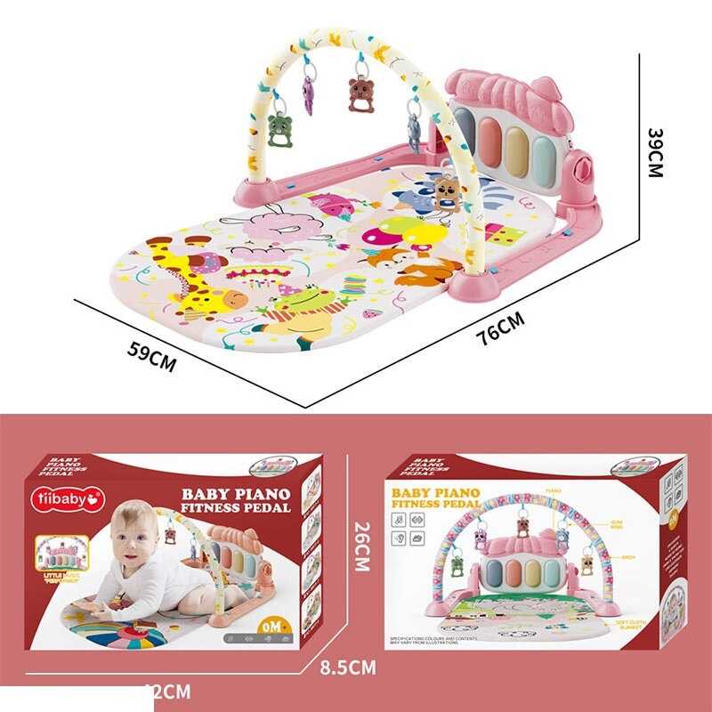 Килимок 88615-5 (36) піаніно, звуки, мелодії, підсвічування, 5 брязкалець, в коробці