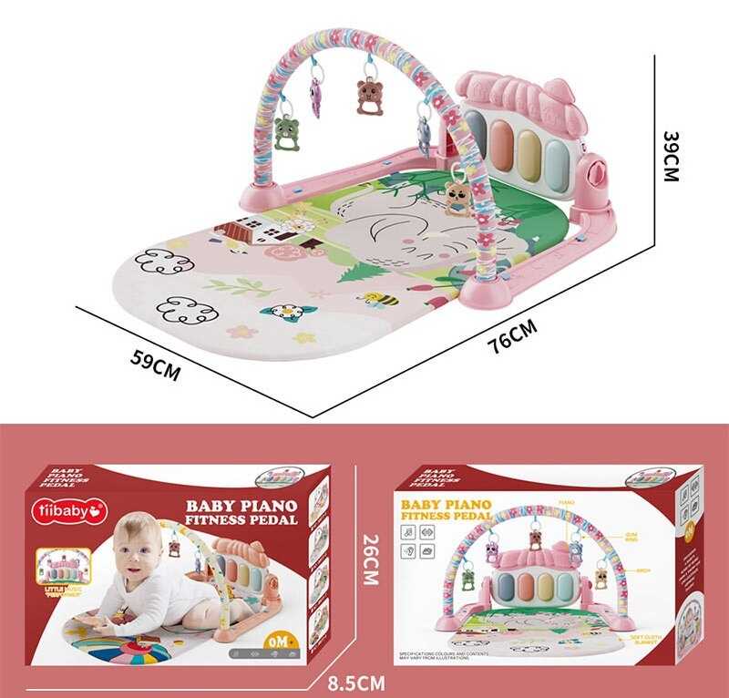 Килимок 88615-6 (36) піаніно, звуки, мелодії, підсвічування, 5 брязкалець, в коробці