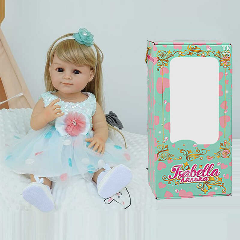 Лялька QM 25003 (12) TK Group", функціональна, висота: 50 см, датчик руху, звуки: сміх, плач, засинає, гумова, імітація скляних очей, в коробці