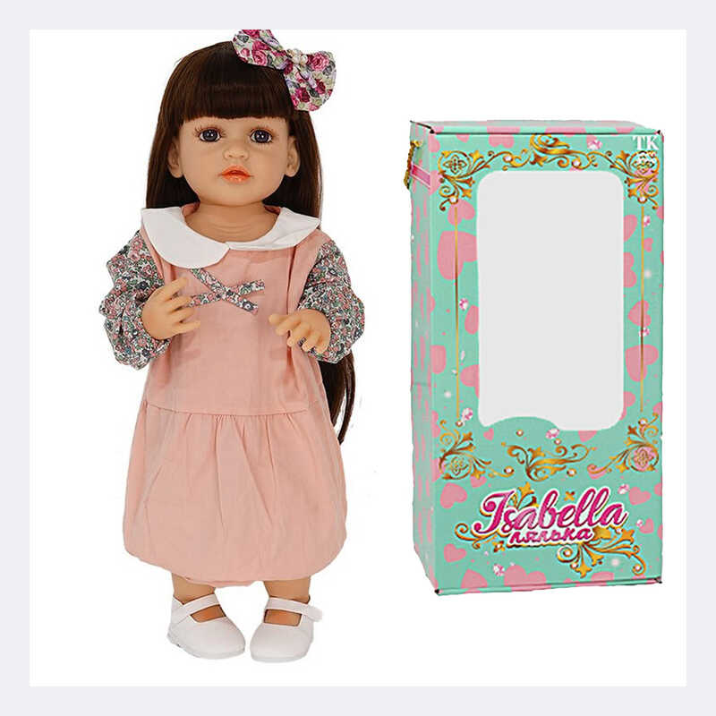 Лялька QM 25024 (12) "TK Group", функціональна, висота: 50 см, датчик руху, звуки: сміх, плач, засинає, гумова, імітація скляних очей, в коробці