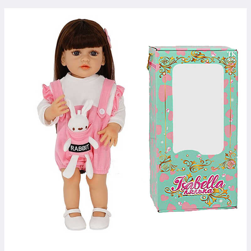 Лялька QM 25025 (12) "TK Group", функціональна, висота: 50 см, датчик руху, звуки: сміх, плач, засинає, гумова, імітація скляних очей, в коробці