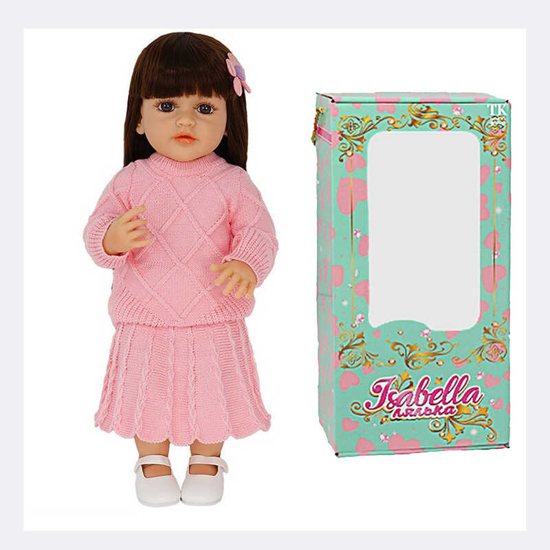 Лялька QM 25026 (12) "TK Group", функціональна, висота: 50 см, датчик руху, звуки: сміх, плач, засинає, гумова, імітація скляних очей, в коробці