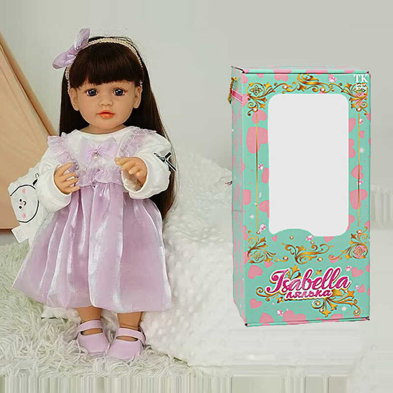 Лялька QM 25043 (12) "TK Group", функціональна, висота: 50 см, датчик руху, звуки: сміх, плач, засинає, гумова, імітація скляних очей, в коробці