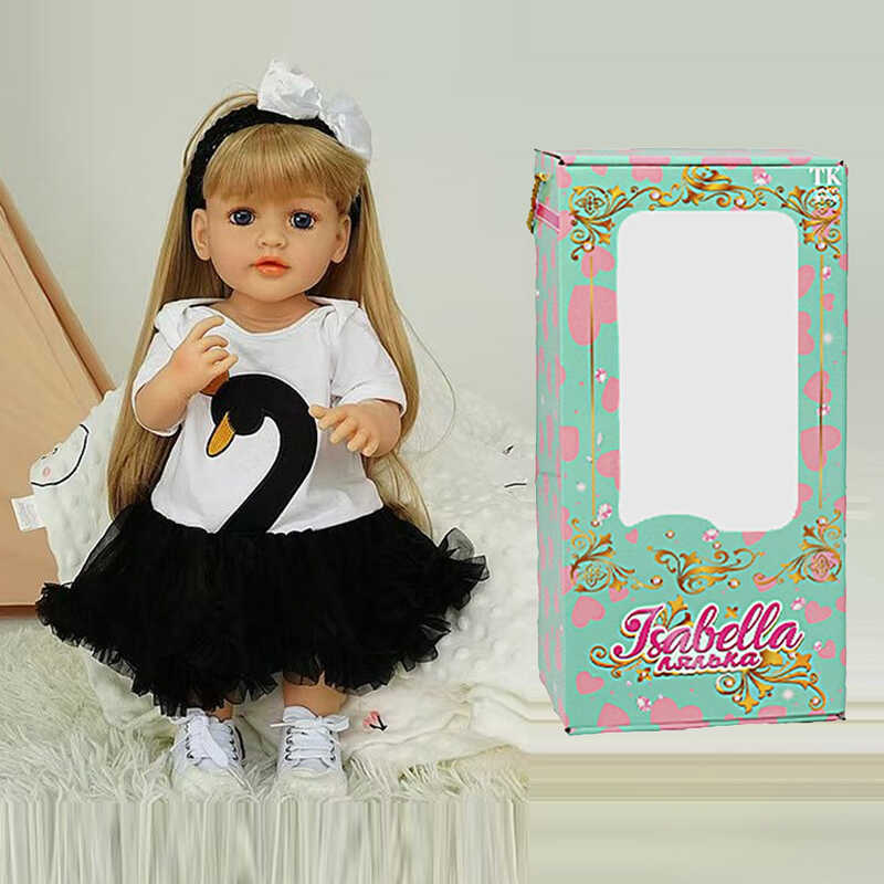 Лялька QM 25044 (12) "TK Group", функціональна, висота: 50 см, датчик руху, звуки: сміх, плач, засинає, гумова, імітація скляних очей, в коробці