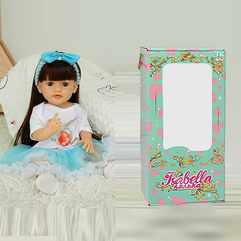 Лялька QM 25046 (12) "TK Group", функціональна, висота: 50 см, датчик руху, звуки: сміх, плач, засинає, гумова, імітація скляних очей, в коробці