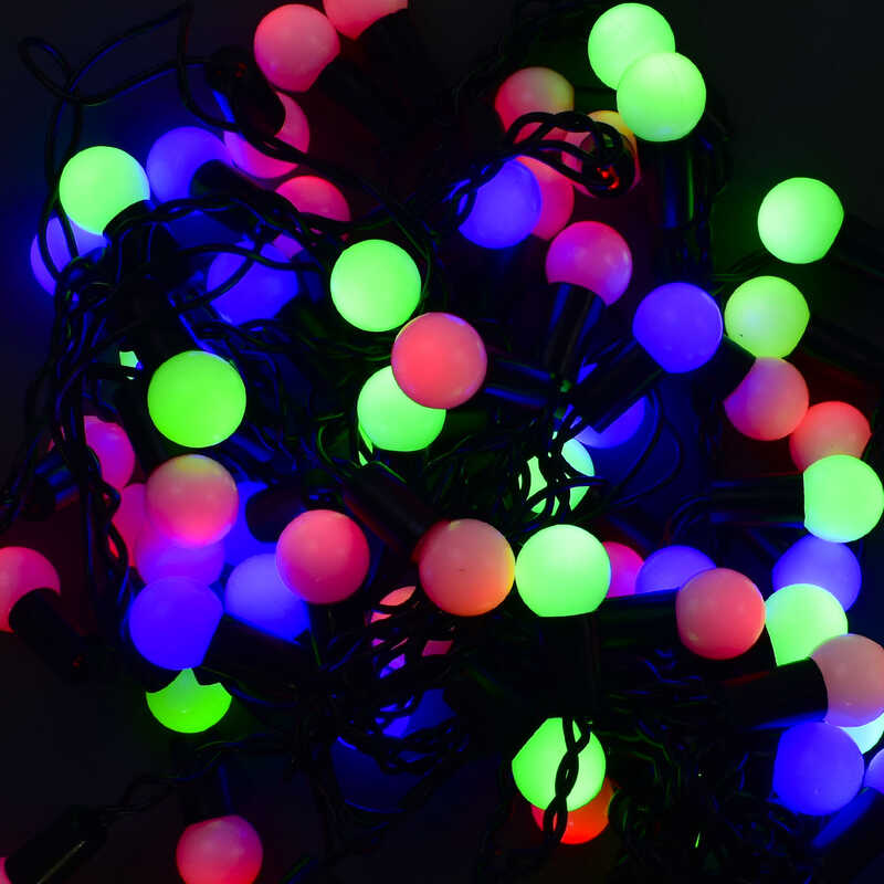 Гірлянда-штора світлодіодна С 31313 (50) 60 лампочок, дріт 3 метри, довжина гілок 70 см, мультиколор, від мережі 220 В, у пакеті