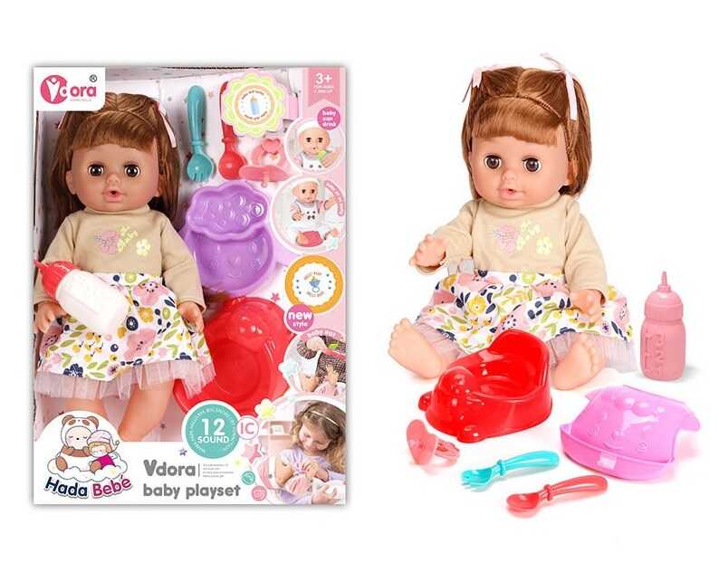 Лялька WZB 901-10 (36)  висота: 30 см, п’є, ходить на горщик, музичний чип, тіло: пластик, кінцівки і голова: гума, знімний одяг, аксесуари, в коробці