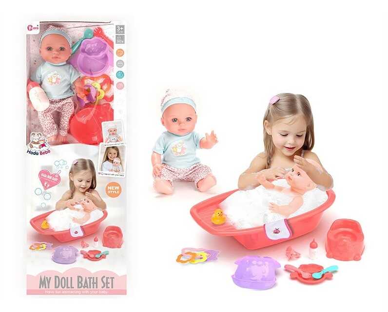 Пупс WZB 8125-3 (30) висота: 29 см, музичний чип, тіло і голова: пластик, кінцівки: гума, знімний одяг, ванночка, аксесуари, в коробці