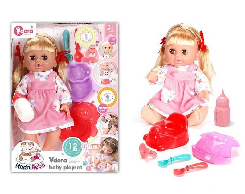 Лялька WZB 901-7 (36) висота: 30 см, п’є, ходить на горщик, музичний чип, тіло: пластик, кінцівки і голова: гума, знімний одяг, аксесуари, в коробці