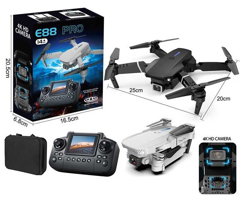 Квадрокоптер E 88 PRO Штрихкод = 80120 (36) в коробці