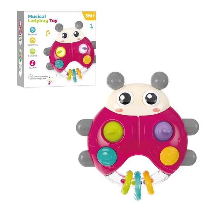 Музичне брязкальце G 310 Штрихкод=40225 (48) підсвічування, мелодії, звуки, пальчикові ігри, гумові гризунці, в коробці