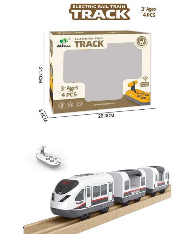 Потяг на радіокеруванні AU 9666 (60/2) 2 вагони, звуки, підсвічування, парогенератор, в коробці